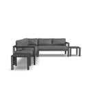Grayton - 5 Seat Sectional, 2 End Tables - Dark Gray