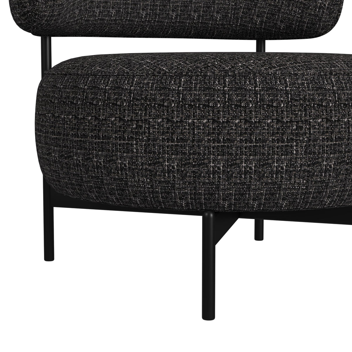 Antonia Swivel Chair in Heron Black by Elements International, view 4