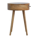 Nordic Chestnut Circular Nightstand