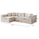Modular L Shaped Sectional Compressed Sofa, Free Combination