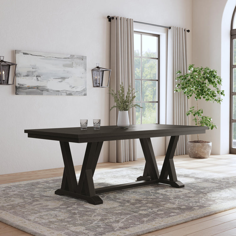 Lattice - Rectangular Dining Table - Dark Brown