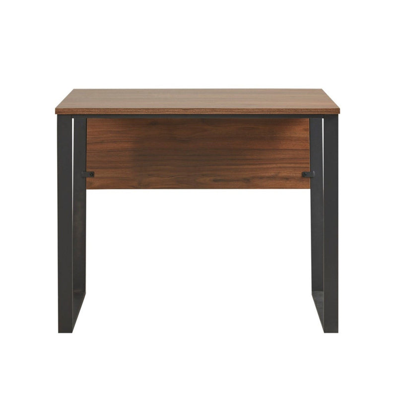 Computer Desk With Metal Legs - Dark Coffee