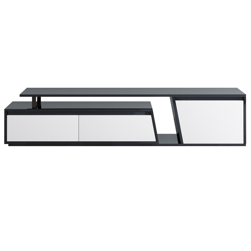 Minimalist Rectangle Extendable TV Cabinet With 2 Drawers And 1 Cabinet