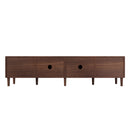 TV Stand, Media Console With 4 Drawers, Soft Closing Hinges - Dark Brown