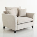 Oversized Armchair, Chenille Fabric, Comfy Chair And A Half Single Sofa With Pillow For Living Room