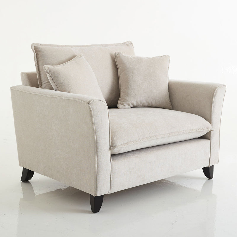 Oversized Armchair, Chenille Fabric, Comfy Chair And A Half Single Sofa With Pillow For Living Room