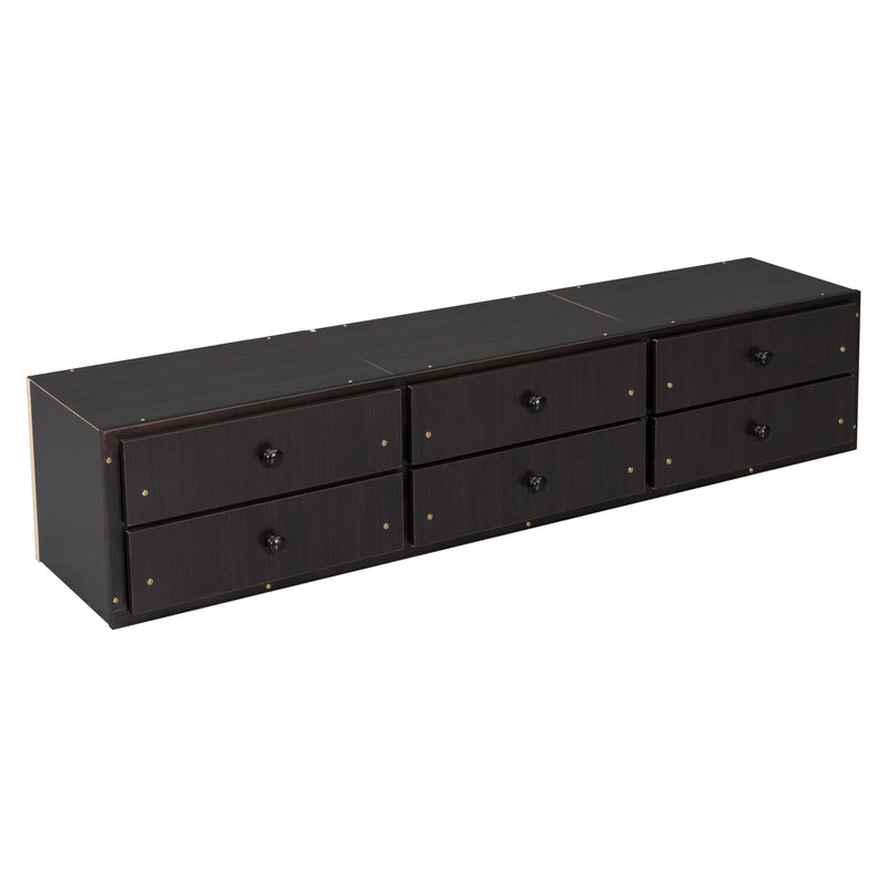 Full Bed with Bookcase Headboard, Under bed Storage Drawers and Bed End Storage Case,Espresso