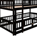 Low Bunk Bed With Slide, Fence And Ladder