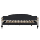 Full Size Upholstered Tufted Daybed with Two Drawers, Beige