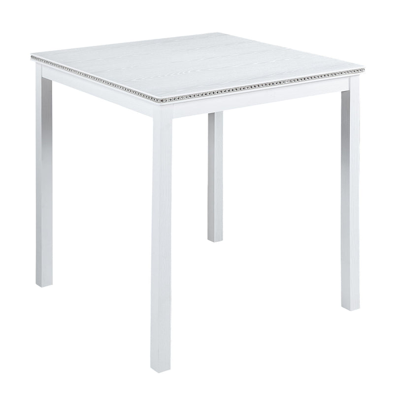 5 Piece Counter Height Table Set, Square Table And 4 Upholstered Chairs
