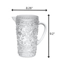 Paisley Unbreakable Plastic Water Pitcher With Lid And Spout
