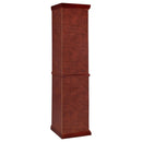 Appledale - 6-Shelf Corner Curio Display Cabinet - Medium Brown