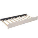 Full size Upholstered Daybed with Twin Size Trundle, Wood Slat Support, Beige(OLD SKU :LP000118AAA)
