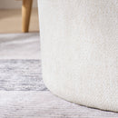 Classic 2 Piece Round Storage Ottoman Set With Drum Shaped Stool