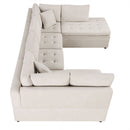 Oversized Sectional Sofa U-Shaped Sofa Couch Pull-Out Sofa Bed With Two Throw Pillows For Living Room