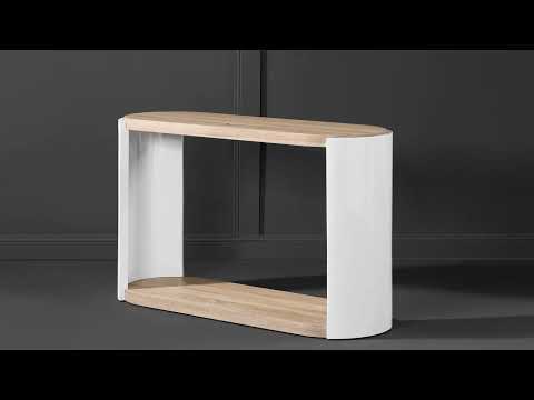 Zoma - End Table - Oak & White High