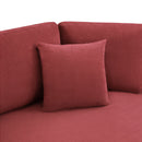 Modern 3 Seater Upholstered Sofa With Curved Design