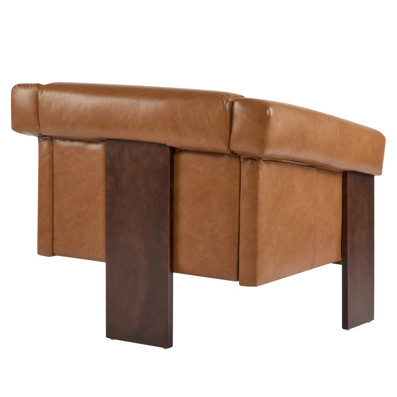 Sierra - Vintage Modern Accent Chair With Deep Cushions And Wide Armrests