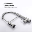 Kitchen Faucet With Pull Down Spray Head - Brushed Nickel