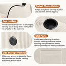 Corduroy Sleeper Sofa Loveseat Sofa With Full Size Mattress, 2 USB Ports, 2 Cup Holders, 2 Side Pockets And Phone Holder