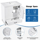 Vintage Style Bathroom Vanity With Sink, Multi Functional Storage, Soft-Closing Door