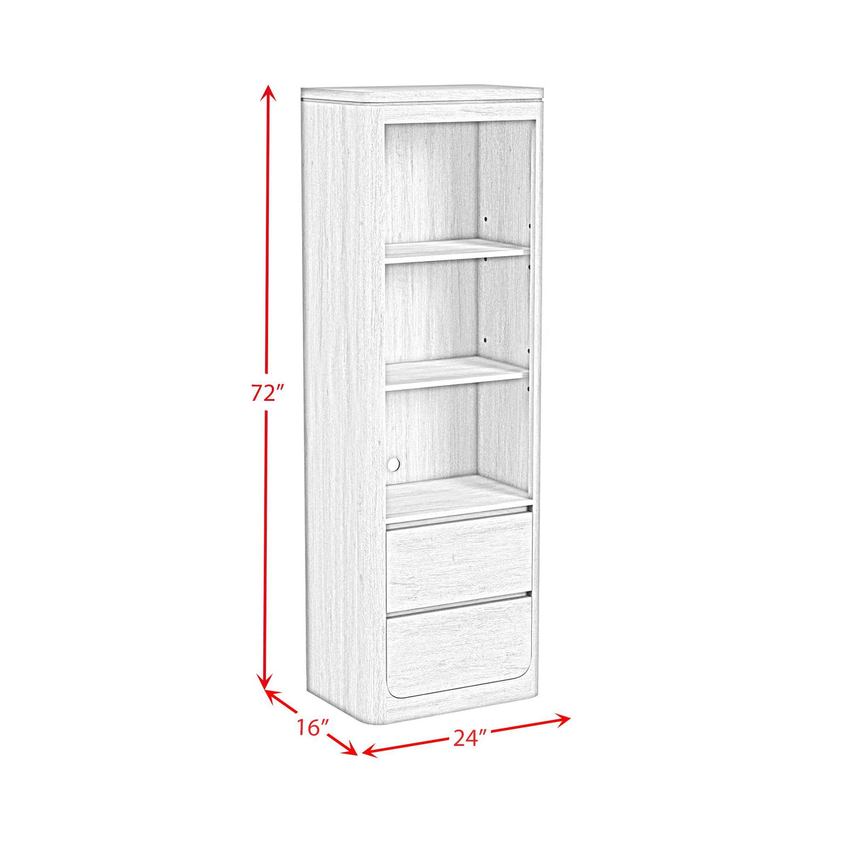Rosalie Entertainment Unit With 71" TV Console in Black by Elements International, view 12