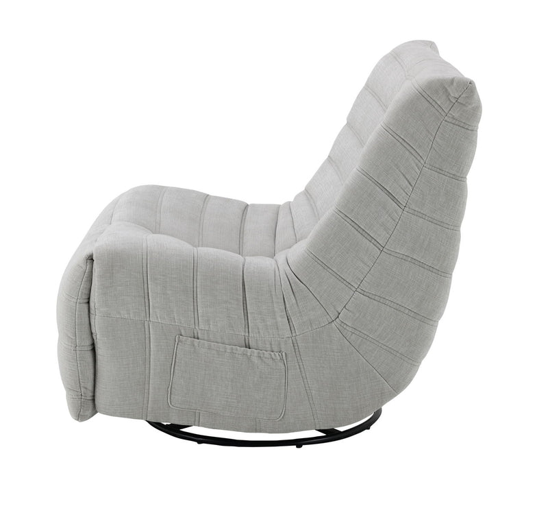 Talmon - Chenille Glider Recliner With Swivel