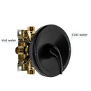 10" Round Rain Shower Head System With Waterfall Tub Spout, Wall Mounted, Stainless Steel