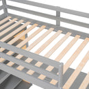 Loft Bed With Ladder, Shelves, And Desk