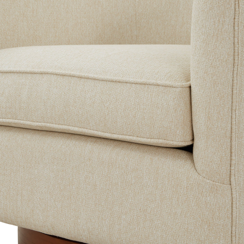 Miramar - Swivel Barrel Chair With Wooden Base