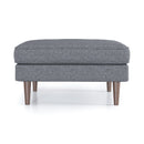 Amber - Square Upholstered Ottoman Linen