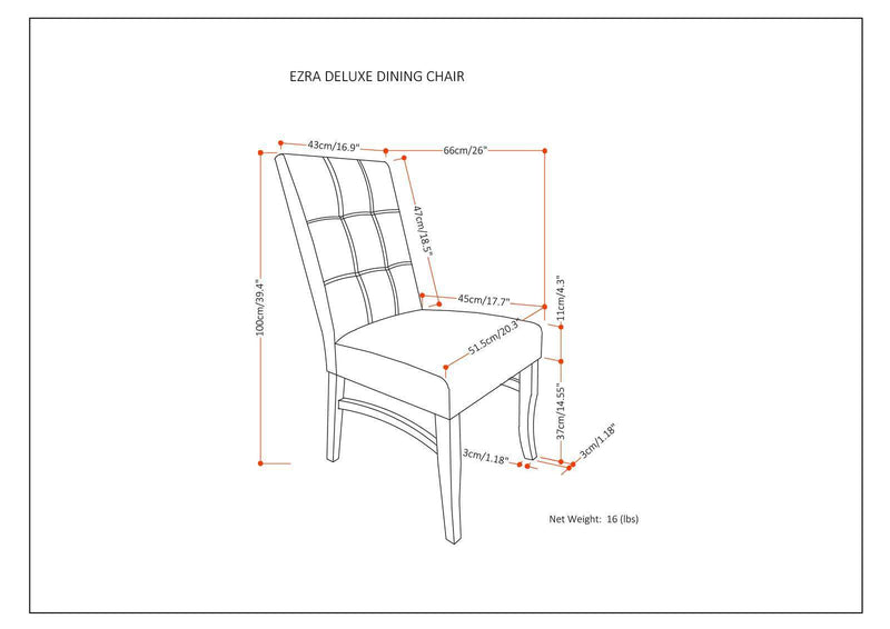 Ezra - Deluxe Dining Chair (Set of 2) - Stone Gray