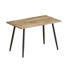 Modern Minimalist Dining Table And Chairs With Metal Legs For 4 - 6 Seats - Wood
