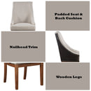 Gilsea - Fabric & Synthetic Leather Side Chair (Set of 2) - Beige & Brown Finish