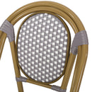 Outdoor Rattan And Aluminum French Bistro Chair Set