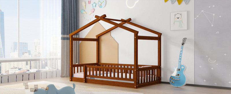 Bed House Bed Frame With Fence