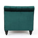 Ethereala - Upholstered Velvet Chaise Lounge With Button Tufted