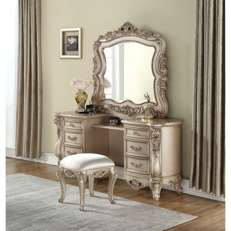 Gorsedd - Vanity Desk - Antique White - Atlantic Fine Furniture Inc