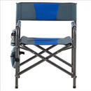 Padded Folding Outdoor Chair With Storage Pockets, Lightweight Oversized Directors Chair For Indoor, Outdoor Camping, Picnics And Fishing