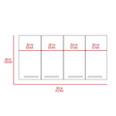 Wall Cabinet Four Doors, With Two Internal Shelves And Internal Plate And Glass Organizer - White