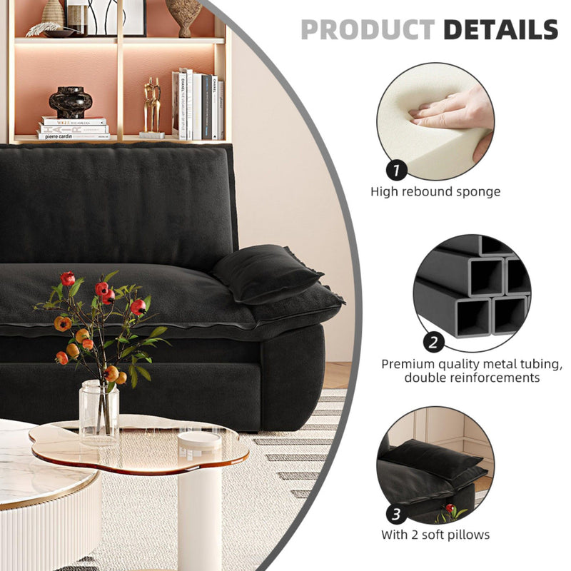 Pull Out Sleeper Sofa Bed, 3 In 1 Multi Functional