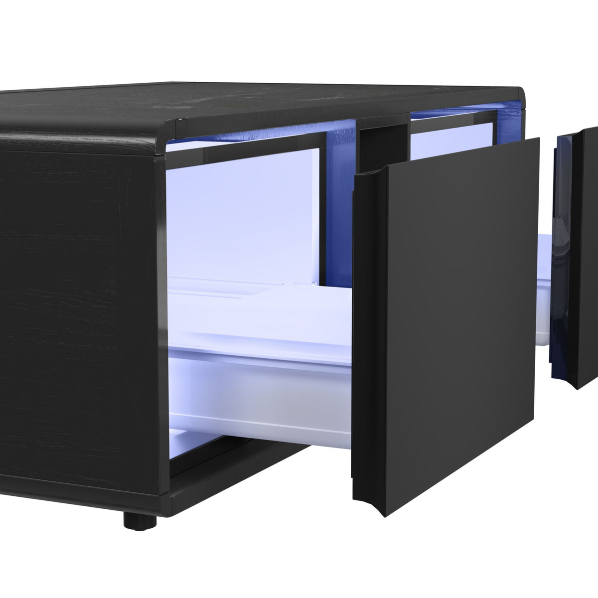Halo Smart Coffee Table With Fridge And Speaker in Black by Elements International, view 5