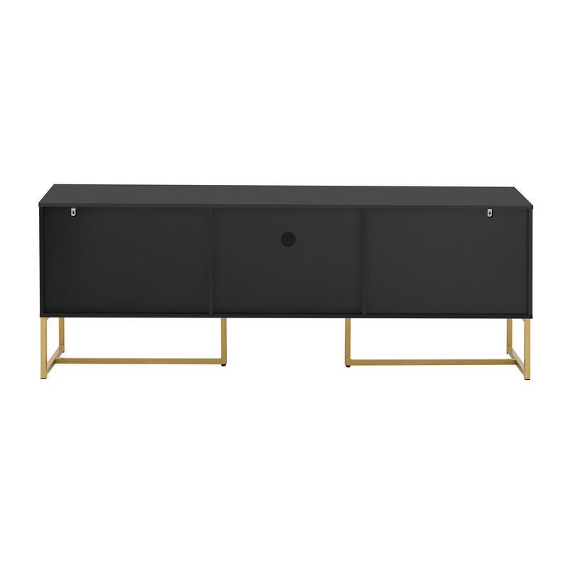 TV Cabinet With 1 Drawer, 2 Cabinets, Handles And Anti-Tip Device