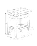 Comfortable Bar Stool, Bar Height, Saddle Seat, Transitional (Set of 2)