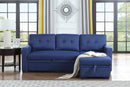 Upholstered Pull Out Sectional Sofa With Chaise