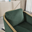 Corduroy Barrel Chair, 360 Degree Swivel