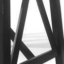 Farmhouse Style Dining Table With Wood Like Top