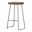 Industrial Chunky Bar Stool - Chestnut