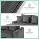 Sectional With Bluetooth Speakers L Shaped Couch With Console USB Charger, Cup Holders Storage Ottoman Deep And Wide Seat Cloud Sofa