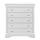 Shaker - 5 Pieces Bedroom Set With Crystal Inspired Tufted Headboard And LED Lighting